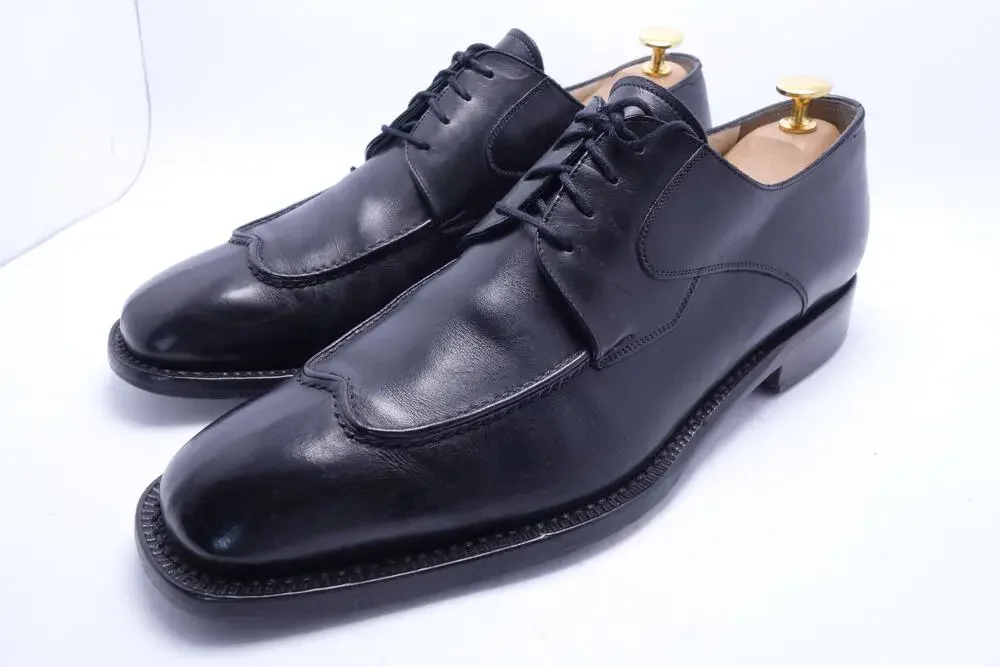 Bruno Magli Caton Shoes Mens Size 11 Black Leather Derby Dress Made In Italy